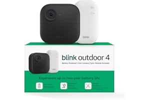 Blink Outdoor 4 – Wireless smart security camera, two-year battery life, 1080p HD day and infrared night live view, two-way t