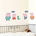 Fange DIY Removable Peppa Pig Wall Stickers Children Room'S Decor Bedroom Decals Kindergarten Background Stickers 42.5''x16.5'' by Fangeplus