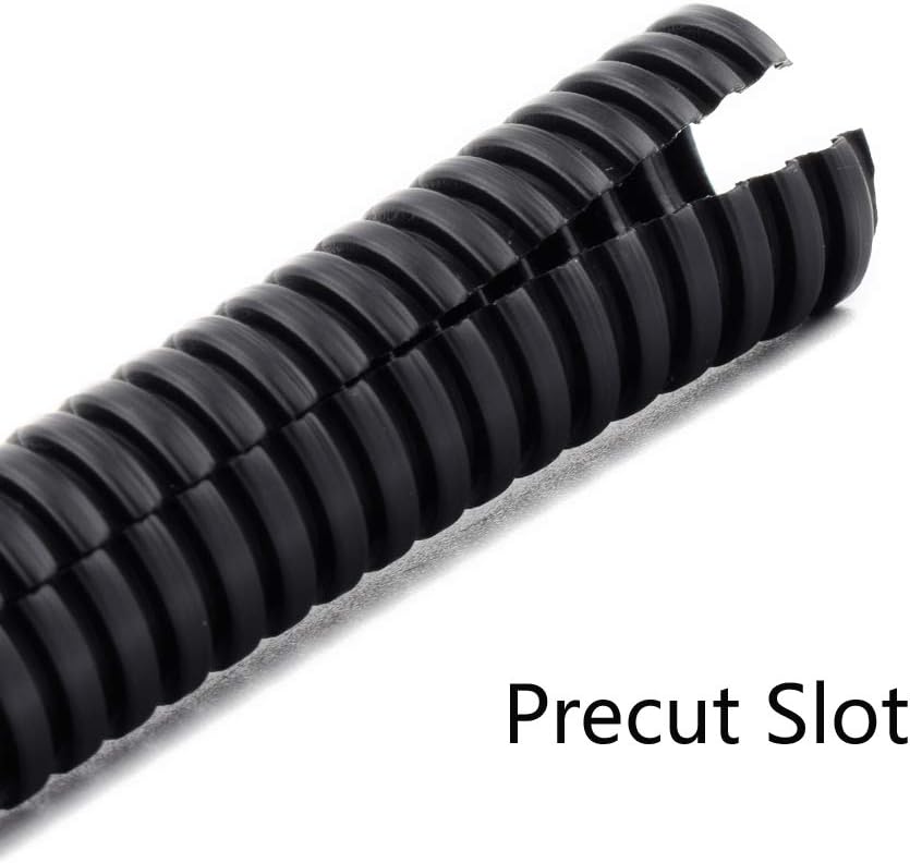 100 FT 1/4” Wire Loom Split Tubing Auto Wire Conduit Flexible Cover: Electronics