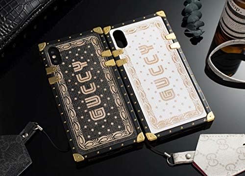 iPhone X Case, iPhone Xs Case, Brown Luxury Vintage Clear Designer Trunk TPU Case for iPhoneX/iPhoneXS
