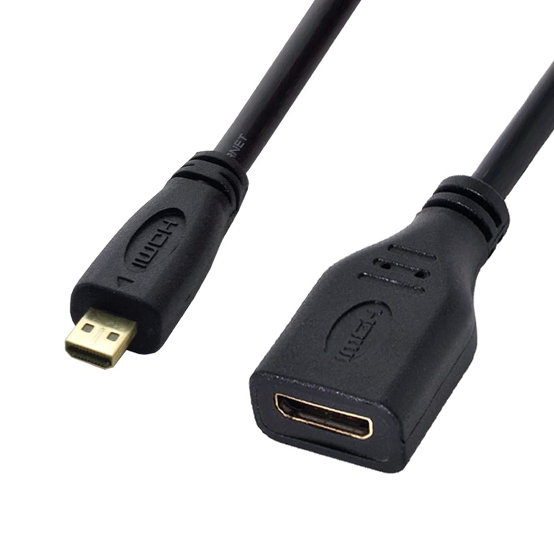 CY Micro HDMI 1.4 Male Type D to Mini HDMI 1.4 Female Type C Extension Cable for Laptop PC HDTV 10cm