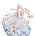 QBLEEV Bird Cage Play Stand Toy Set-Birdcage Wood Stands Hanging Chew Toys Ladder Swing Parrot Perch Play Gym Playground Accessories Activity Center for Conure, Parakeets, Budgie, Cockatiels,Lovebirdsthumb 1