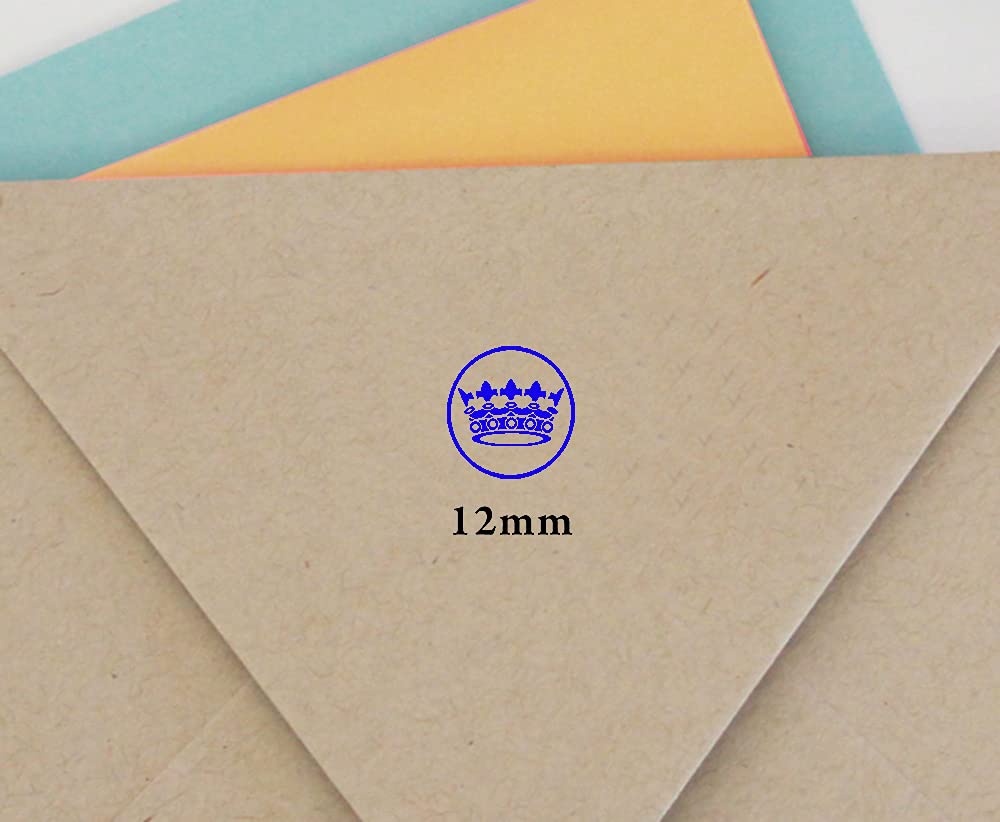 Printtoo Crown DESIGNSelf Inking Mini Rubber Stamp Colop Round Decorative Teachers Stamps 12mm