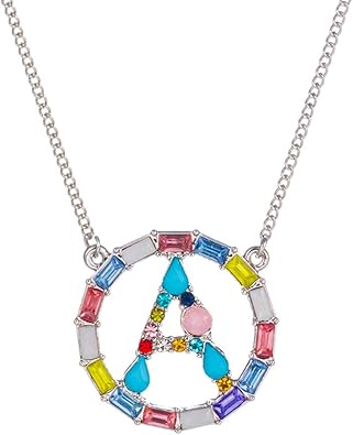 Tanwenling33 Collana Iniziale Strass Colorati Ciondolo Lettera Catena Di Lettere Placcato In Oro Argento Per La Fidanzata Moglie Figlia Amazon It Gioielli