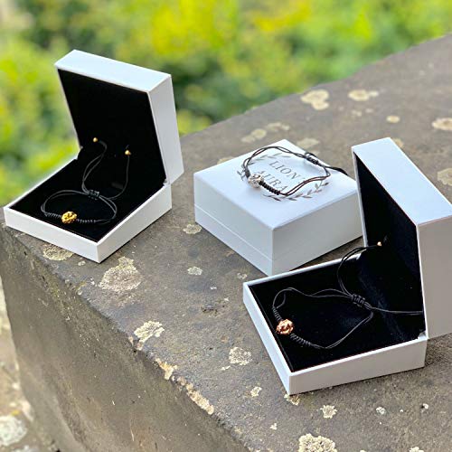 Lions Aura Löwen-Armband - Damen- und Herrenarmband- geflochtene Schnur - Macrame Design - komplett verstellbar - Gold - Rosé Gold - Silber Premium 316L Edelstahl - verpackt in der Aura Box – Bild 5