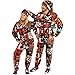 Ugly Christmas Sweater Fleece Drop Seat Footed Pajamas with Long Night Cap