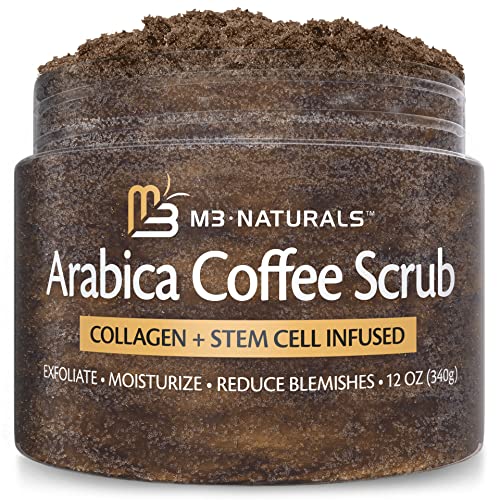 Arabica Coffee Foot and Hand Scrub with Collagen & Stem Cell Exfoliating Body Scrubber & Face
