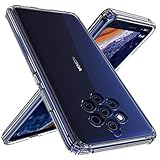 Nokia 9 PureView case, OUBA [Shock Absorbing] Air Hybrid Slim fit Armor Shockproof Drop Protection Crystal [Clear] Back Protective Case + TPU Bumper Cover Compatible for Nokia 9 PureView - Clear
