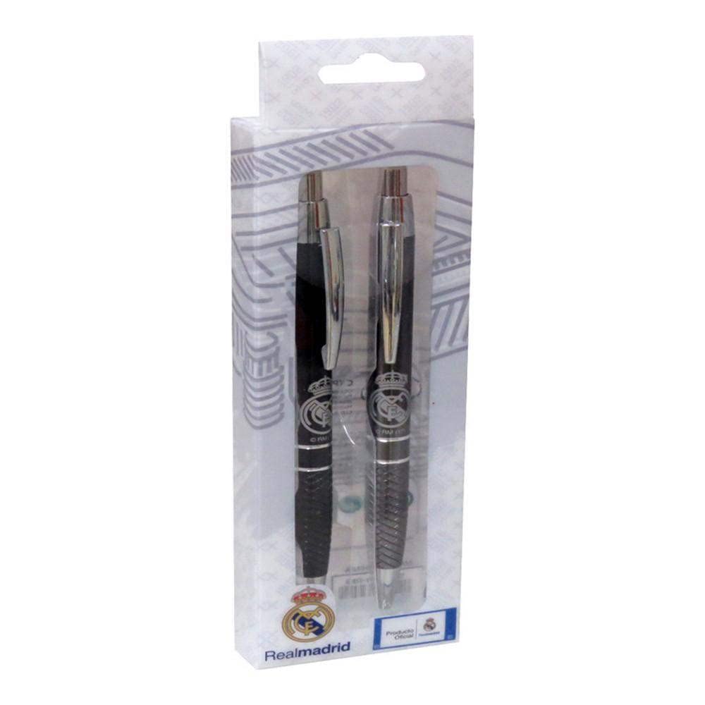 Real Madrid CF - Metal Ballpoint Pen and Rollerball Set, Official Product (CyP Brands)