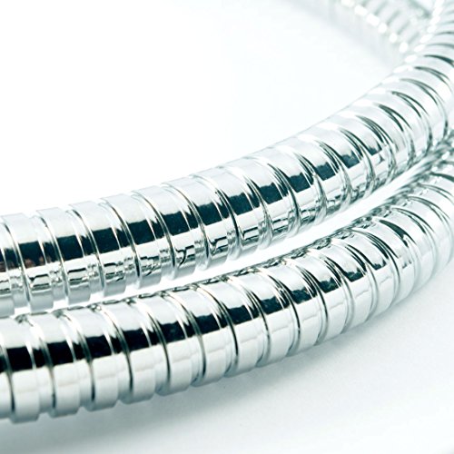 L&H Unico Extra Long 79Inch(2M) Stainless Steel Handheld Shower Hose With Brass Insert And Nut Durable Flexible Shower Head Replacement - Thumbnail 3