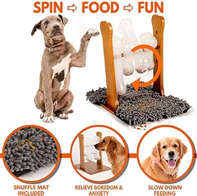 Interactive Dog Food Puzzle Toy Treat Dispensing Dogs Slow