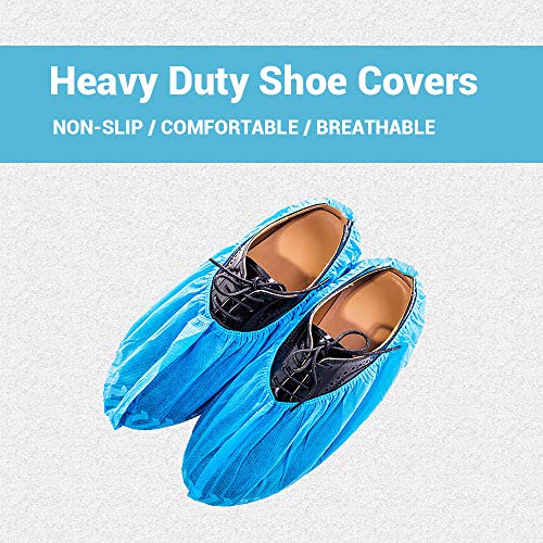 LyncMed Disposable Boot & Shoe Covers Water-Resistant Anti Slip Protective Foot Booties Fits All Size Up to XL (Pack of 200)