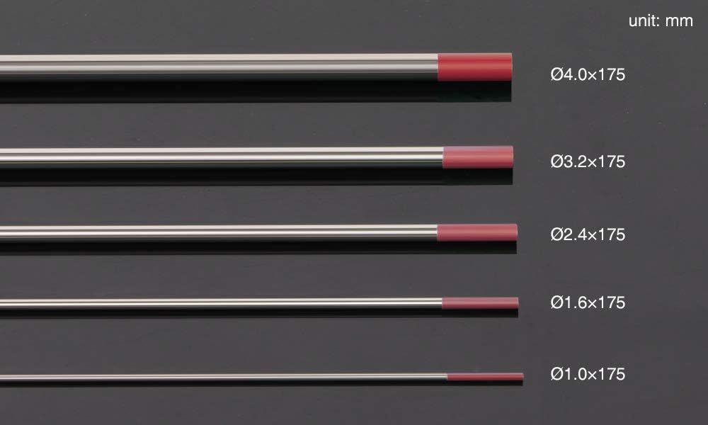 TIG Welding Tungsten Electrode 2% Thoriated 3/32" x 7" (Red, EWTh-2) 10-pk YESWELDER - - 