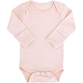 Copper Pearl Long Sleeve Bodysuit Baby: Ultra Soft Baby for Newborns, Boys, and Girls - Stylish, Comfortable, Overlap Shoulders, Premium Knit Fabric - 3-6 Months, Blush