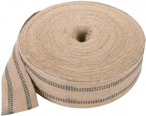 UPC 499991003006, Mastex Jute Webbing, 3-3/4-Inch, Natural with Blue Line