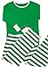 WANGSCANIS Christmas Pajamas Red / Green and White Stripes Knit Family Pjs Sets