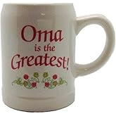 Essence of Europe Gifts E.H.G E.H.G | 12 oz Oma Is The Greatest Gift for German Grandma Stoneware Coffee Mug