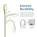 ZONYIN USB Type C Cable 2 Pack Metal Braided Fast Charging Data Cable High Speed ​​Charger Cable for Samsung S9 S8 Note 8 Smartphone Tablet - Gold & Silver