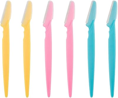 ILLUVA Eyebrow Shavers 6 Pcs Facial Hair Remover Trimmer 3 Colors