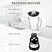 Aicok Professional Blender with Glass for Shakes and Smoothies Food Processor Combo, 10-Speed 50oz Smoothie Blender Maker, Glass Jar Blender, Ice Crush Blenders, 6-Cup Chopper Mixing, Dessert