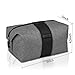 GYSSIEN Water Resistant Unisex Cosmetic And Toiletry Bag For Travel, Durable Mens Shaving Bag (Gray)