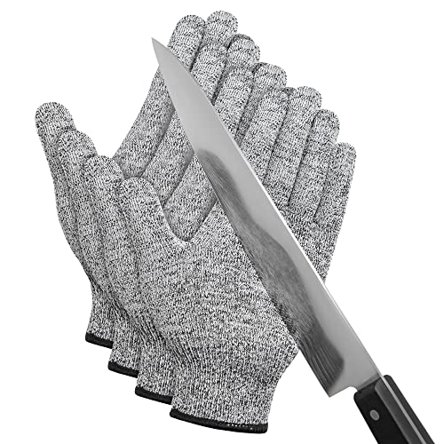 ARCLIBER Cut Resistant Gloves,Cut Resistant Food Gloves Level 5 Protection,Skinning Gloves,L 2 Pairs