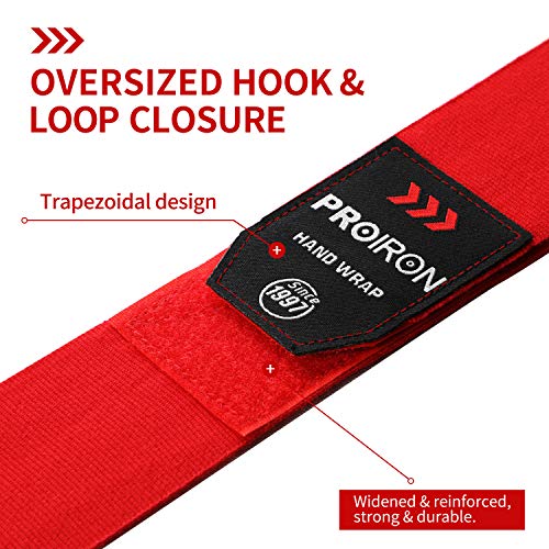 PROIRON Boxing Hand Wraps for Men & Women&Kids 180 & 104 inch Handwraps for MMA, Muay Thai, Kickboxing & Martial Arts Training Semi-Elastic Hand Wraps(Pair)