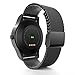 SMA-Round Smart Watch for Android Phones and iPhones,Smart Watches for Android Heart Rate Monitor,Remote Camera Band Fitness Tracker,Smart Watches for Men Women,Black-Steel Strap
