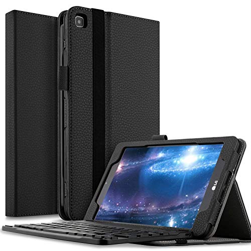 IVSO LG G Pad F2 8.0 Sprint (LK460) Tablet Case with Keyboard - Detachable Wireless Keyboard Front Prop Stand Case for LG GPad F2 8.0 Sprint Model LK460 8-Inch Android Tablet 2017 Release (Black)