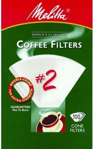 Melitta622712 #2 White Cone Coffee Filters 100 Count