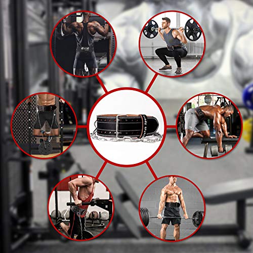 image for Elevtab Weight Lifting Dip Belt, 2 in 1 Workout Belt, 4