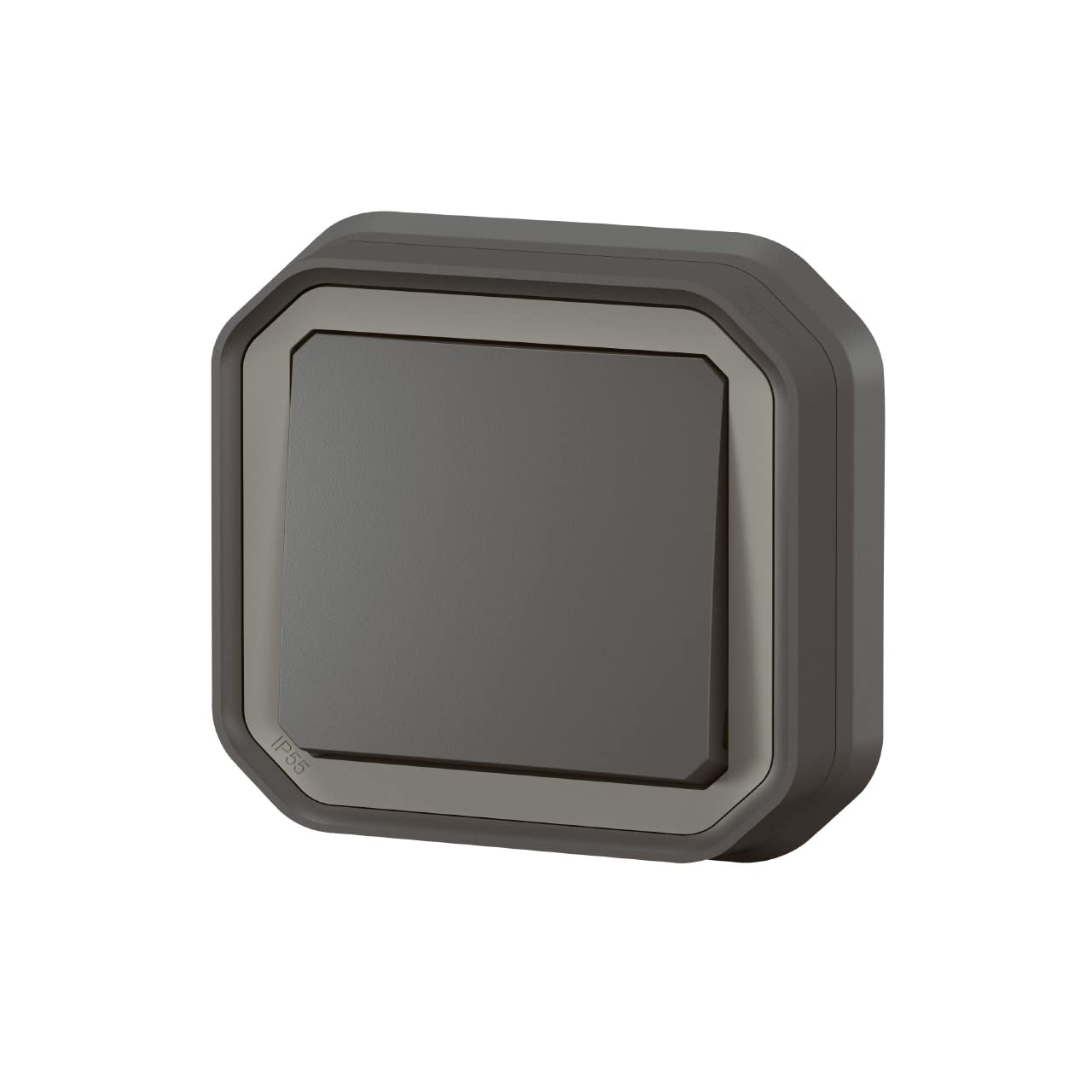 Legrand Plexo 10AX IP55 Waterproof Two-Way Switch - Complete - Built-In - Anthracite