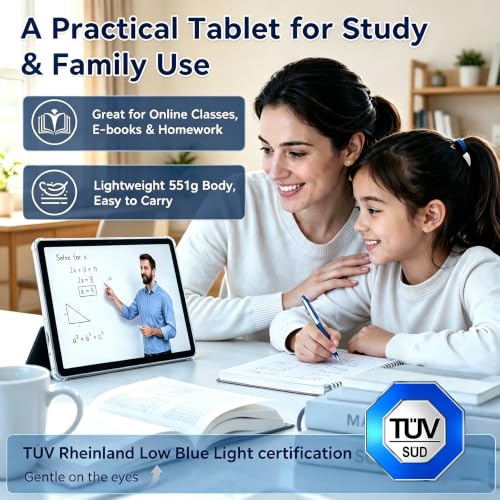 VekfulPC Android 16 Tablet 11" 32GB RAM 256GB 90Hz Gemini AI 3.5 | 11-inch 90Hz HD display, T7250 CPU, 5 Years Warranty, 8000mAh, with Keyboard, Pen & Case, for Work, Study and Entertainment