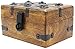 Pirate Treasure Chest Large Wooden Box Iron Skeleton Lock Wood Storage Decorative Keepsake Chests 6.5x4x3.5 Well Pack Box