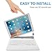 iPad Pro 12.9 inch Keyboard with 7-Colors Backlight, Raydem Ultra Slim Wireless Bluetooth Keyboard Folio 130 Degree Multi-Angle with Auto Wake/Sleep for Apple iPad Pro 12.9 inch(All Versions) White
