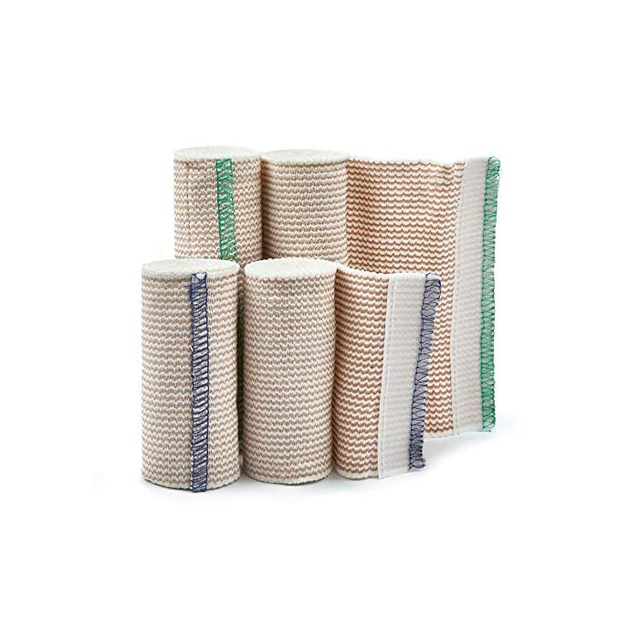 D&H Medical Elastic Bandage Wrap-4 Pack Premium Elastic Bandages with Velcro Closure | 2 Rolls of Each Size(4 Inch x 4.6…