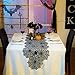 20 x 80 inch Halloween Black Lace Spider Web Table Runner, MACTING Black Lace Cobweb Tablecloth Topper for Halloween Party Decorations Table Decor