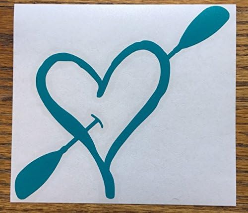 Love Kayak 5" Turquoise Car Decal Sticker i heart lake paddle gift canoe *C20*