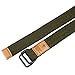 moonsix Canvas Web Belts for Men, Military Style D-ring Buckle Men's Belt, Army Green 2