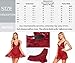 Avidlove Women Lingerie Lace Babydoll Strap Chemise Halter Teddy V Neck Mesh Nightgown Dark Red M