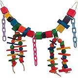 Vpets  Bird Toys For Parakeets Wooden Parrots Perches Colorful Cockatiels Ladders Conure Toy
