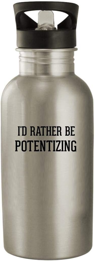 I'd Rather Be POTENTIZING - Stainless Steel 20oz Water Bottle, Silver