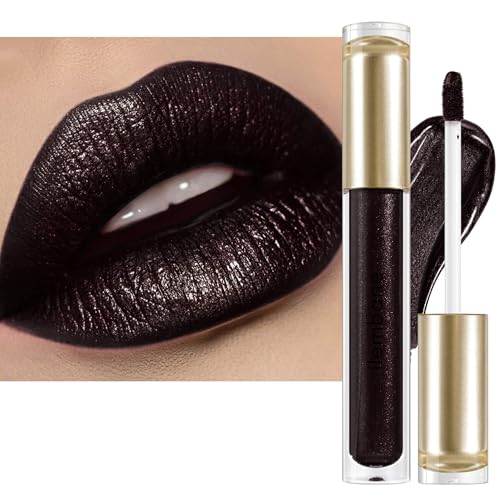 ilembane Black Metallic Liquid Lipstick Long Lasting Waterproo... 51exmYNsSfL