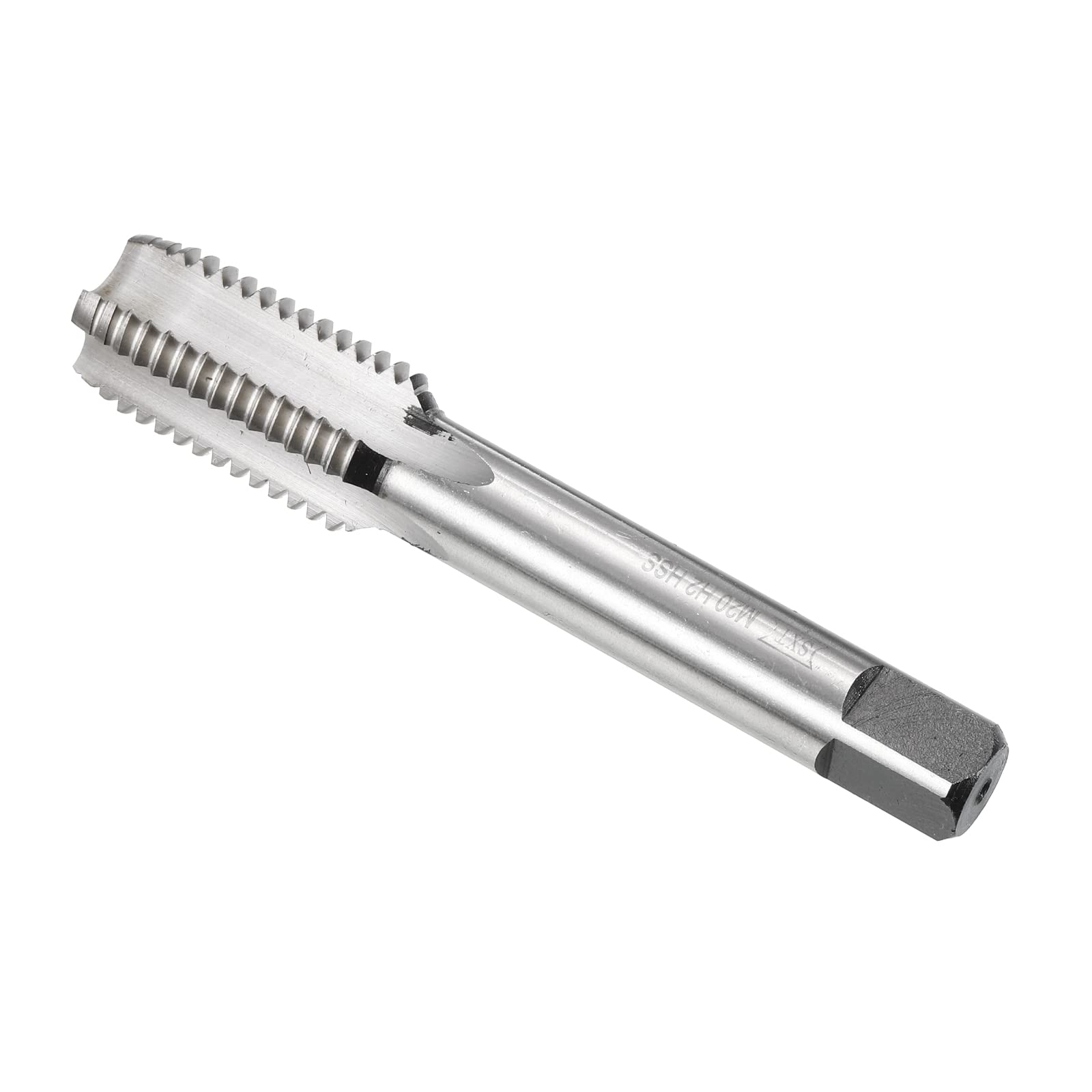 CoCud Thread Milling Taps, Metric M20 x 2.5 Thread 2A, High Speed Steel Machine 4 Straight Flutes Screw Threading Tool - (Applications: for Tapping Drilling Machine), 1-Piece