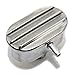 Assault Racing Products A06612 Retro Satin Finned Polished Aluminum PCV Valve Cover Breather Push In with Raised Fins