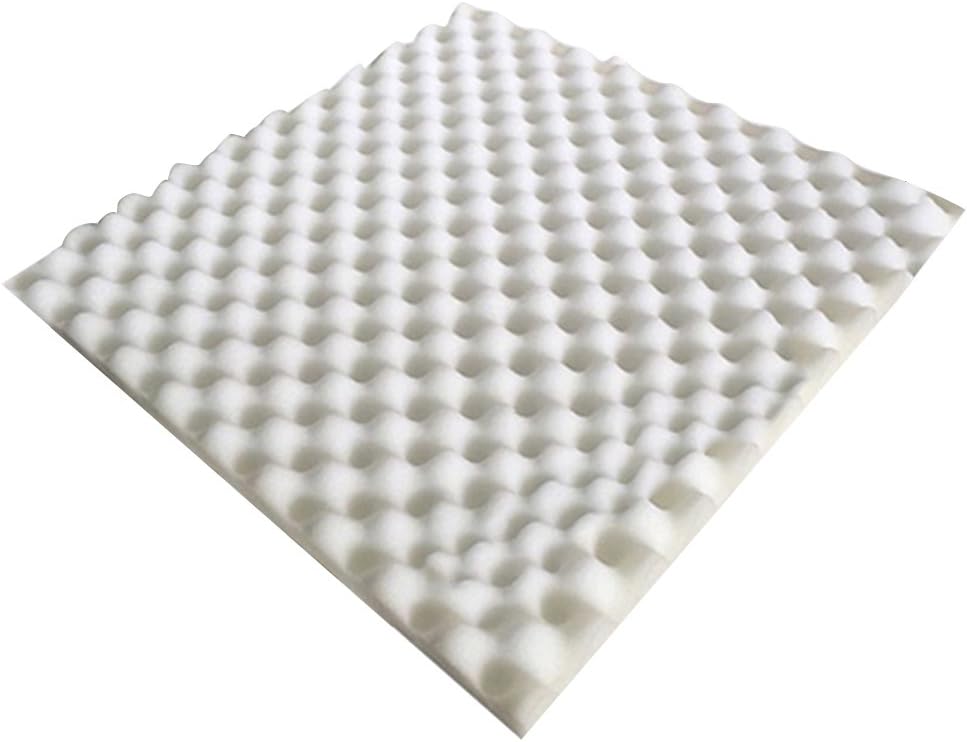 Kanstore High-density Soundproof Sound Absorption Studio Foam Panel Treatment (White)-50x50x3cm