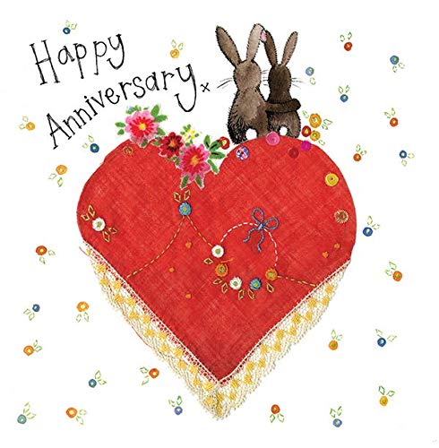 ALEX CLARK Happy Anniversary Rabbit Card