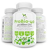 ProBio-40 Probiotics Supplement 40 Billion CFU with MAKTrek Bypass Technology! Next Generation Vegetarian Probiotic Supplement for Women and Men for healthy Immune system, Digestion and Wellbeing!