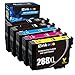 Remanufactured Ink Cartridge Replacement for Epson 288 XL (2 Black, 1 Cyan, 1 Magenta, 1 Yellow, 5 Pack)