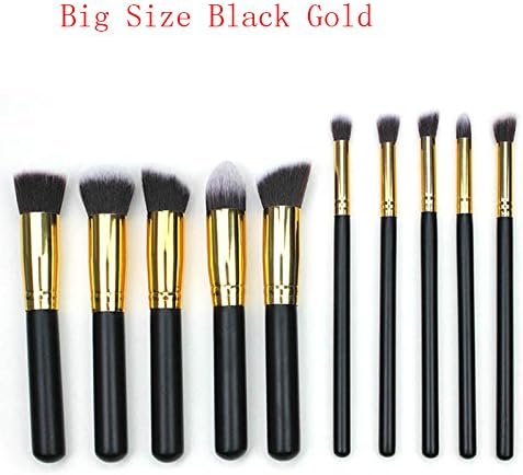 QiHorr TM 10Pcs Big/Mini Kabuki Makeup Brush Sets Foundation Eyeshadow Powder Blush Cosmetic Brush Pinceau Maquillage Tool 48hours Ship [Big Size 10Bg]